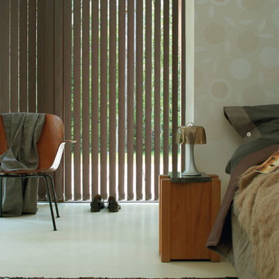 Vertical blinds are a simple and sleek option to dress any size of window, including larger windows and patio doors. Their perfect straight lines allow superb light control and great privacy, being easy to control and drawing completely out the way when you wish to expose the full window.